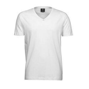 Tee Jay Mens Soft Touch V Neck Fashion T-Shirt / White